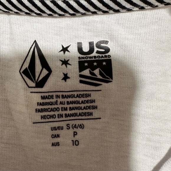 Volcom Womens‎ Size S (4-6) White USST US Snowboard Team Graphic Tee T-Shirt NWT - Picture 9 of 9
